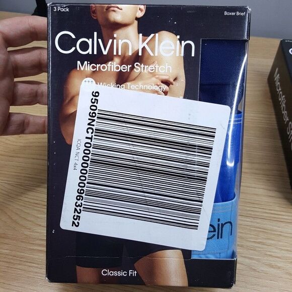 CALVIN KLEIN Boxer Brief Mens XL Blue 3-Pack Microfiber Stretch Classic Fit - Picture 2 of 5